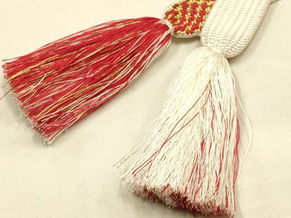 平和屋本店●IKKO　和装小物　帯締め・帯揚げセット　高麗組 綾出し　刺繍　花柄　金糸　金彩　逸品　AABE9097ay
