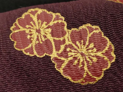 平和屋本店●IKKO　和装小物　帯締め・帯揚げセット　振袖用　刺繍　花柄　金糸　金彩　撚り房　逸品　AABE9098ay