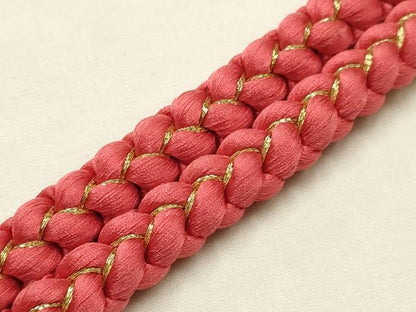 平和屋本店●和装小物　帯締め・帯揚げセット　振袖用　刺繍　花柄　金銀糸　金彩　撚り房　正絹　逸品　未使用　AABE9099ay