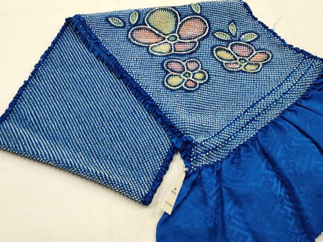 平和屋着物●和装小物　帯締め・帯揚げセット　振袖用　総絞り　花柄　伊賀手組紐　暈し　金糸　銀彩　撚り房　逸品　未使用　AABE9100ay