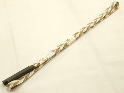 平和屋着物●和装小物　帯締め・帯揚げセット　京都西陣　京くみひも　笹浪組　型染友禅　麻の葉文様　正絹　逸品　未使用　AABE9101ay