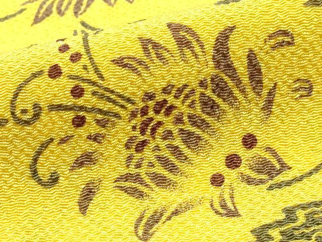 平和屋着物●和装小物　帯締め・帯揚げセット　日本和装×黄久樹　更紗花唐草文　千晃　正絹　逸品　未使用　AABE9102ay