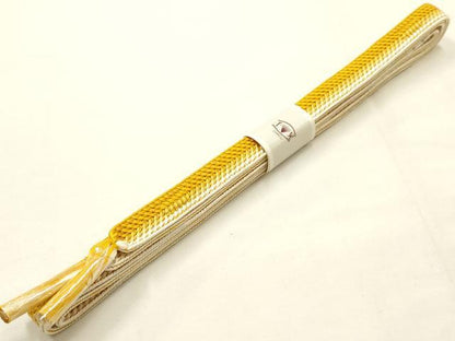 平和屋着物●和装小物　帯締め・帯揚げセット　日本和装×黄久樹　更紗花唐草文　千晃　正絹　逸品　未使用　AABE9102ay