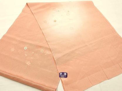 平和屋着物●和装小物　帯締め・帯揚げセット　高麗組　刺繍　花柄　暈し染め　金糸　逸品　未使用　AABE9104ay