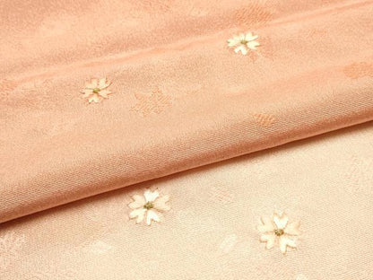 平和屋着物●和装小物　帯締め・帯揚げセット　高麗組　刺繍　花柄　暈し染め　金糸　逸品　未使用　AABE9104ay