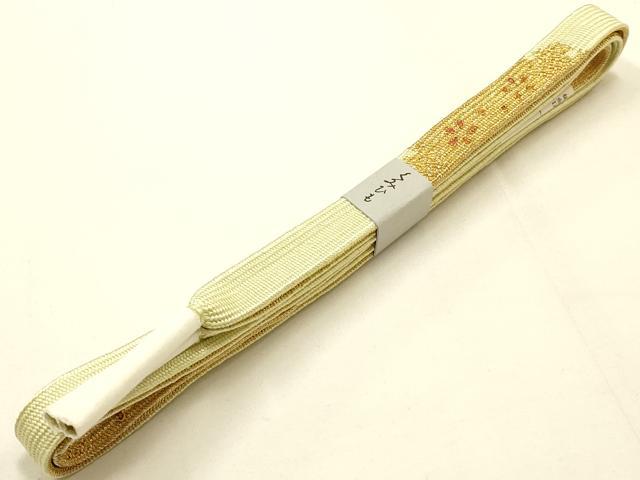 平和屋着物●和装小物　帯締め・帯揚げセット　高麗組　刺繍　花柄　暈し染め　金糸　逸品　未使用　AABE9104ay