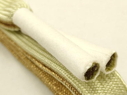 平和屋着物●和装小物　帯締め・帯揚げセット　高麗組　刺繍　花柄　暈し染め　金糸　逸品　未使用　AABE9104ay