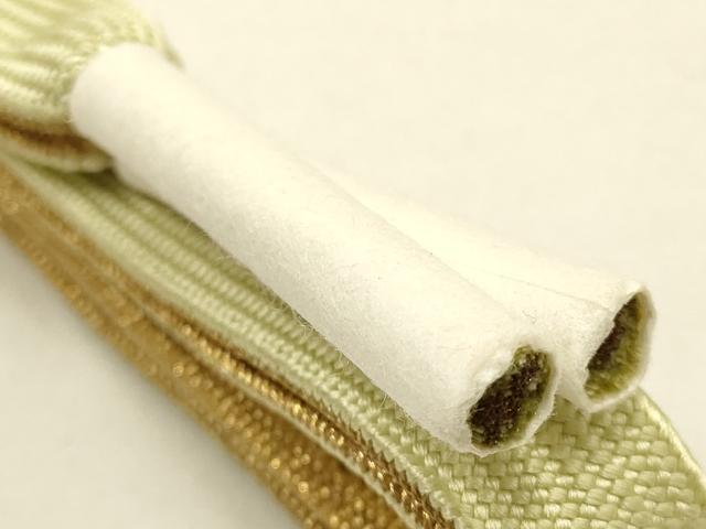 平和屋着物●和装小物　帯締め・帯揚げセット　高麗組　刺繍　花柄　暈し染め　金糸　逸品　未使用　AABE9104ay
