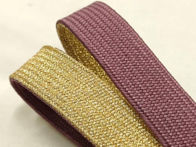 平和屋着物●和装小物　帯締め・帯揚げセット　高麗組　霞文　暈し染め　金糸　金彩　正絹　逸品　未使用　AABE9105ay