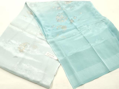 平和屋着物●和装小物　帯締め・帯揚げセット　平組　花丸文　暈し染め　金糸　金彩　光悦　正絹　逸品　未使用　AABE9106ay