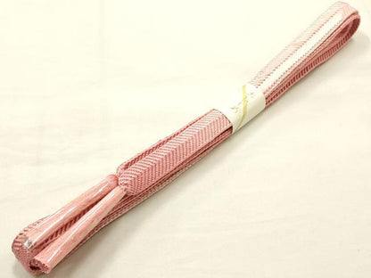 平和屋着物●和装小物　帯締め・帯揚げセット　笹浪組　花柄　暈し染め　金糸　光悦　正絹　逸品　未使用　AABE9108ay