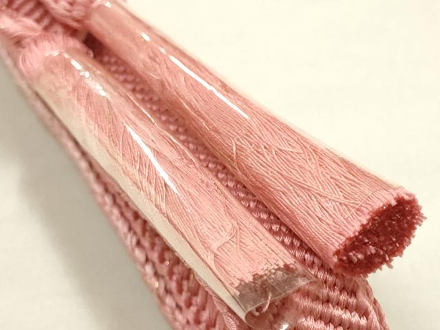 平和屋着物●和装小物　帯締め・帯揚げセット　笹浪組　花柄　暈し染め　金糸　光悦　正絹　逸品　未使用　AABE9108ay