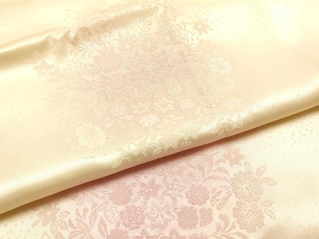平和屋着物●和装小物　帯締め・帯揚げセット　笹浪組　花柄　暈し染め　金糸　光悦　正絹　逸品　未使用　AABE9108ay
