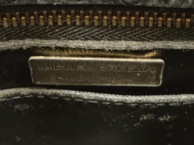 平和屋着物▼ファッション小物 MICHEL ORLEAN ミシェルオルレアン ハンドバッグ オーストリッチ 本革 逸品 AABE9142ay