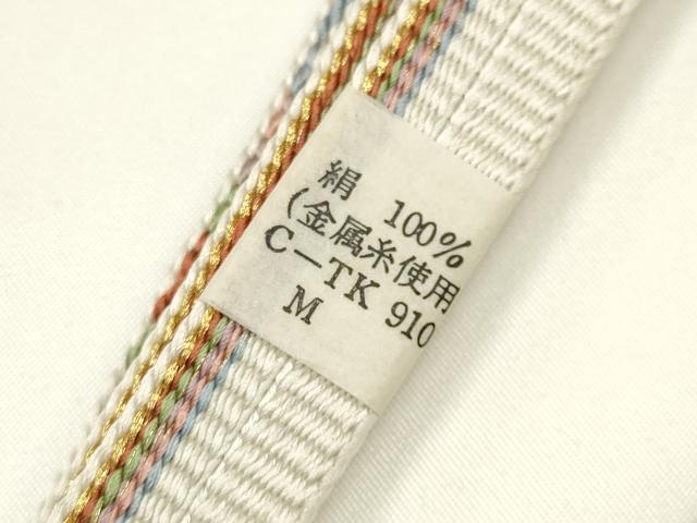 平和屋着物●和装小物　上質な帯締め　江戸組紐　平組　手組　金糸　日本製　共箱付き　正絹　逸品　未使用　AABE9163ay