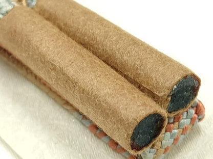 平和屋着物●和装小物　上質な帯締め　平組　能衣彩　木箱付き　正絹　逸品　未使用　AABE9166ay