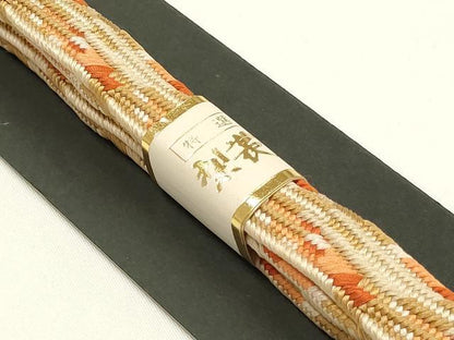 平和屋着物●和装小物　上質な帯締め　貝ノ口組 浮舟　箱付き　正絹　逸品　未使用　AABE9168ay