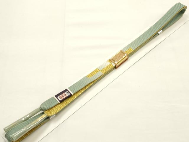 平和屋本店●和装小物　帯締め・帯揚げセット　高麗組　短冊花文　暈し染め　金糸　逸品　未使用品あり　AABE9186ay