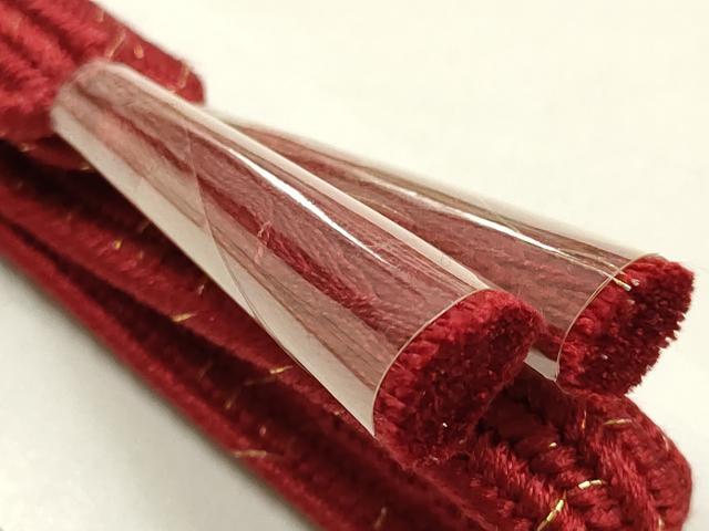 平和屋本店●和装小物　帯締め・帯揚げセット　平組　枝花文　暈し染め　金糸　金彩　逸品　未使用　AABE9187ay