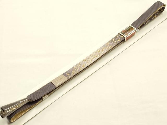 平和屋本店●和装小物　帯締め・帯揚げセット　高麗組 綾出し　霞文　暈し染め　金銀糸　金彩　逸品　未使用品あり　AABE9188ay