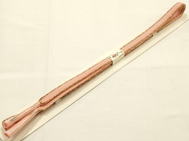 平和屋本店●和装小物　帯締め・帯揚げセット　平組　刺繍　花鼓　暈し染め　金糸　正絹　逸品　未使用品あり　AABE9190ay