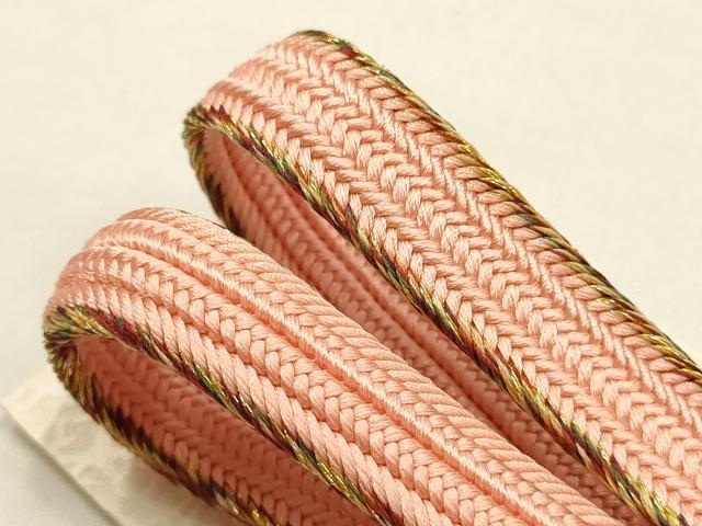平和屋本店●和装小物　帯締め・帯揚げセット　平組　刺繍　花鼓　暈し染め　金糸　正絹　逸品　未使用品あり　AABE9190ay