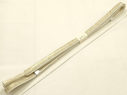 平和屋本店●和装小物　帯締め・帯揚げセット　大和高麗組　絞り　飛鶴花文　金糸　金銀彩　逸品　未使用　AABE9192ay