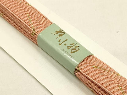 平和屋本店●和装小物　帯締め・帯揚げセット　笹浪組　流水花文　金糸　金彩　逸品　未使用　AABE9194ay