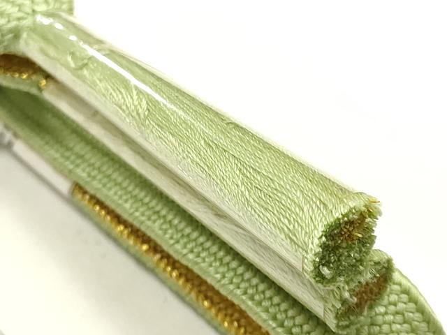 平和屋本店●和装小物　帯締め・帯揚げセット　高麗組　蔦草花文　暈し染め　金糸　正絹　逸品　未使用　AABE9196ay