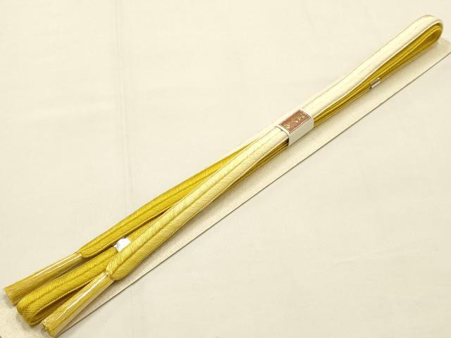 平和屋本店●和装小物　帯締め・帯揚げセット　大和組　花柄　暈し染め　逸品　未使用　AABE9197ay