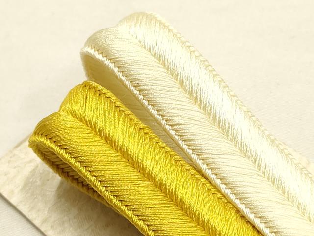 平和屋本店●和装小物　帯締め・帯揚げセット　大和組　花柄　暈し染め　逸品　未使用　AABE9197ay