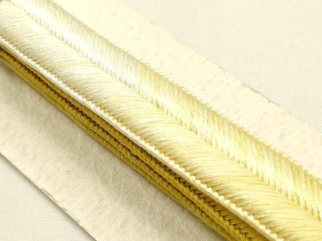 平和屋本店●和装小物　帯締め・帯揚げセット　大和組　花柄　暈し染め　逸品　未使用　AABE9197ay