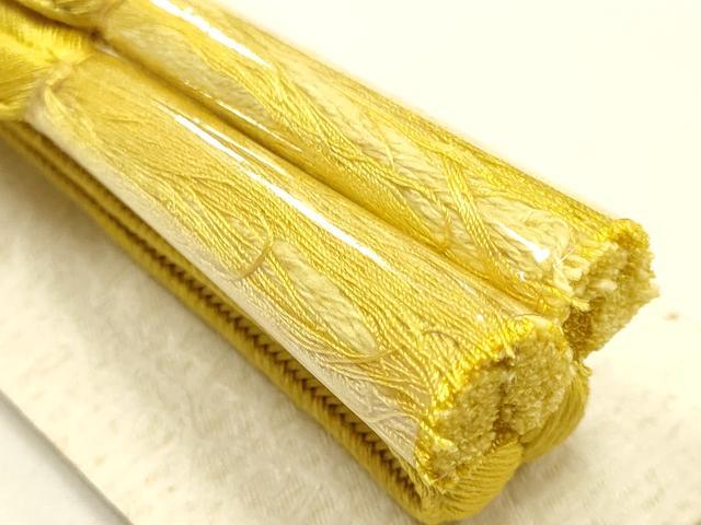 平和屋本店●和装小物　帯締め・帯揚げセット　大和組　花柄　暈し染め　逸品　未使用　AABE9197ay