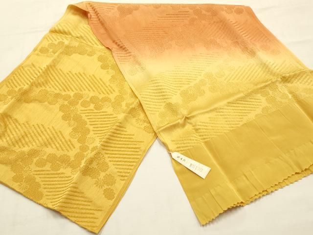 平和屋本店●和装小物　帯締め・帯揚げセット　大和組　花柄　暈し染め　逸品　未使用　AABE9197ay