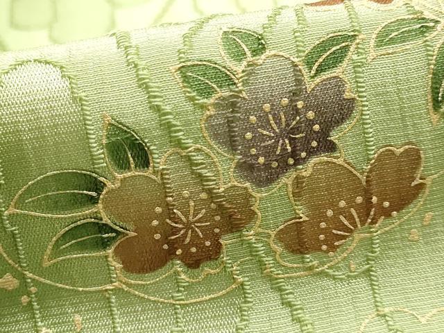 平和屋本店●和装小物　帯締め・帯揚げセット　笹浪組　流水雪輪花文　立涌　暈し染め　金糸　金彩　逸品　未使用品あり　AABE9198ay