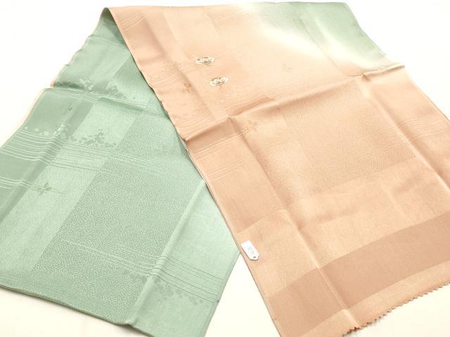 平和屋本店●和装小物　帯締め・帯揚げセット　高麗組 綾出し　刺繍　花柄　暈し染め　金銀糸　逸品　未使用　AABE9200ay