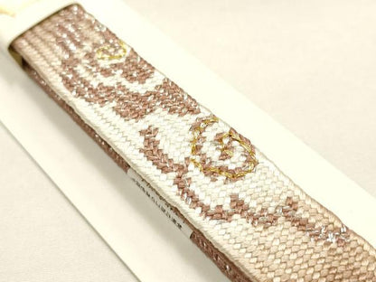 平和屋本店●和装小物　帯締め・帯揚げセット　高麗組 綾出し　刺繍　花柄　暈し染め　金銀糸　逸品　未使用　AABE9200ay