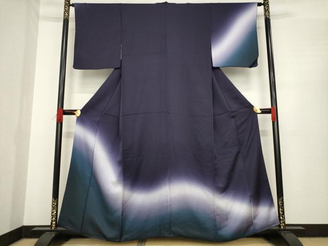 平和屋着物●訪問着　霞文　暈し染め　正絹　逸品　AABE9201ck