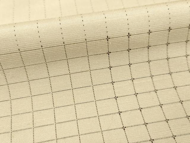平和屋着物●三代目市三郎　紬　格子　反端付き　正絹　逸品　未使用　AABE9206ck