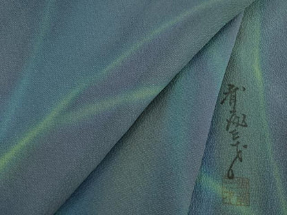 平和屋着物●染色作家　斉藤三才　小紋　枝尽くし　正絹　逸品　AABE9208ck