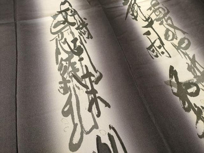 平和屋着物●洛楽人工房　四字熟語　(玉蟲染)　訪問着　暈し染め　鬼しぼ縮緬　上代71万　反端付き　正絹　逸品　AABE9212ck