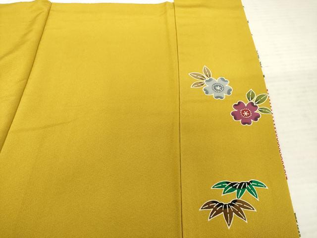 平和屋着物●豪華振袖　型染め　松皮菱花文　正絹　逸品　AABE9214ck