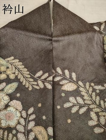 平和屋着物●訪問着　辻が花　草花文　暈し染め　正絹　逸品　AABE9215ck