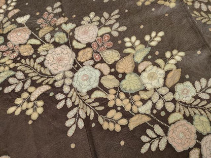 平和屋着物●訪問着　辻が花　草花文　暈し染め　正絹　逸品　AABE9215ck