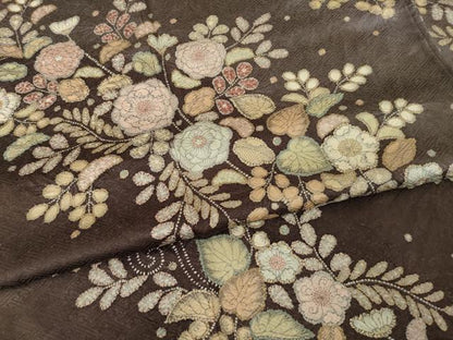 平和屋着物●訪問着　辻が花　草花文　暈し染め　正絹　逸品　AABE9215ck