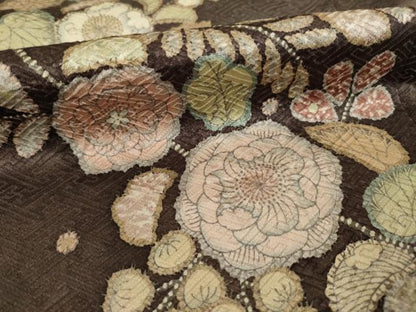 平和屋着物●訪問着　辻が花　草花文　暈し染め　正絹　逸品　AABE9215ck