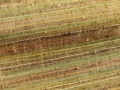 平和屋着物●郡上紬　草木染　横段文　正絹　逸品　AABE9216ck