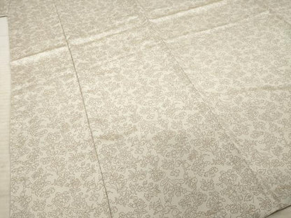 平和屋着物●お召　草花文　正絹　逸品　未使用　AABE9219ck