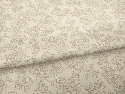 平和屋着物●お召　草花文　正絹　逸品　未使用　AABE9219ck