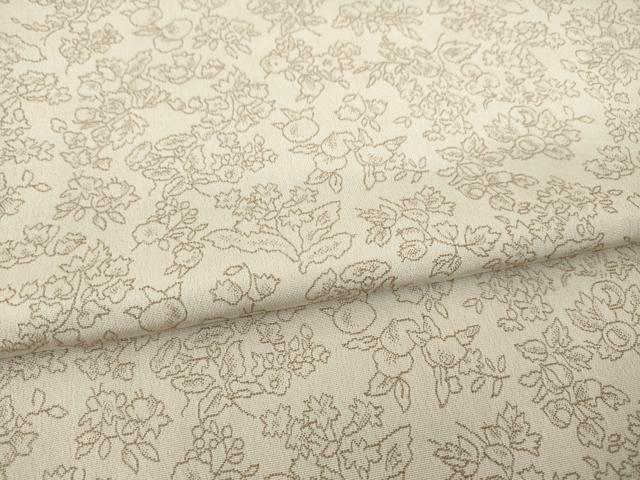 平和屋着物●お召　草花文　正絹　逸品　未使用　AABE9219ck